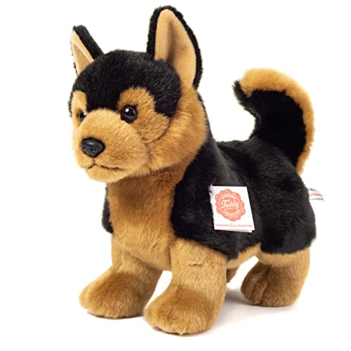Teddy Hermann 91970 Schäferhund stehend 23 cm, Kuscheltier mit idealem Recyclinganteil (Füllmaterial)
