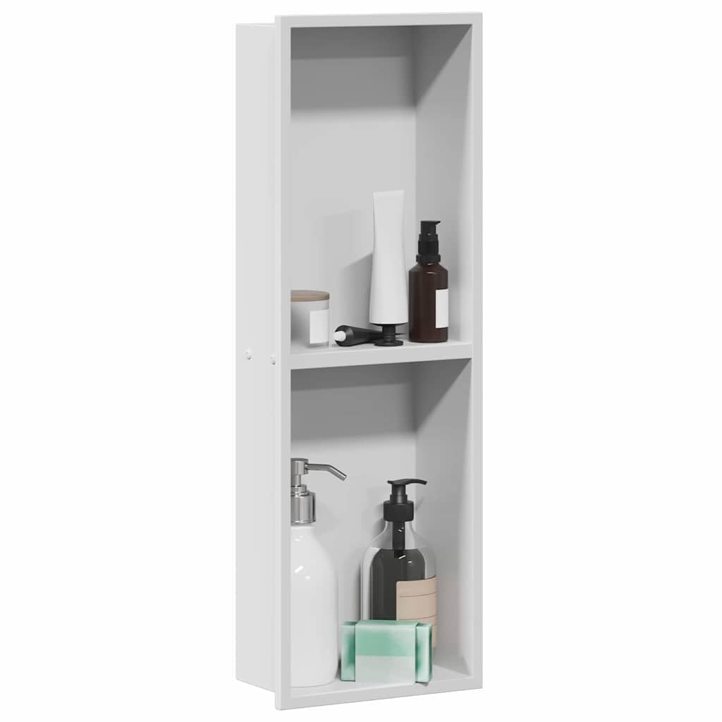 Fengshui Aneks prysznicowy biały 60 x 20 x 9,5 cm stal szlachetna