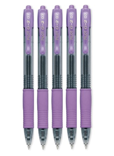 Pilot G2 Bolígrafos retráctiles de gel, pack de 5