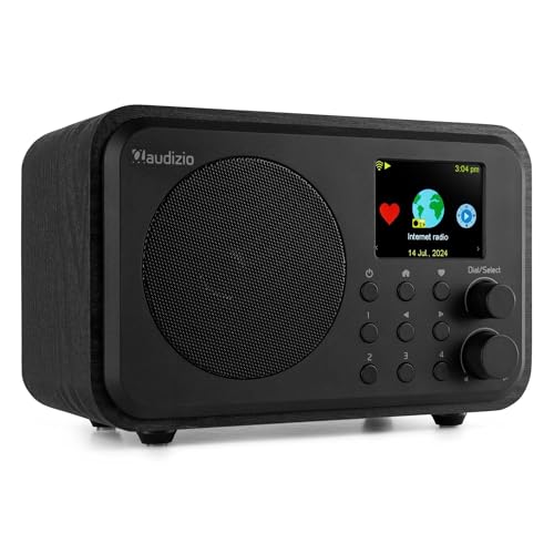 Audizio Vicenza Internetradio DAB Radio mit Bluetooth 5.1 mit Fernbedienung, WLAN, 10 Std. Akku, Line-Out, Küchenradio, FM/UKW, USB-C Ladekabel - DAB Plus Radio in Schwarz Audizio Vicenza Internetradio DAB Radio mit Bluetooth 5.1 mit Fernbedienung, WLAN, 10 Std. Akku, Line-Out, Küchenradio, FM/UKW, USB-C Ladekabel - DAB Plus Radio in Schwarz