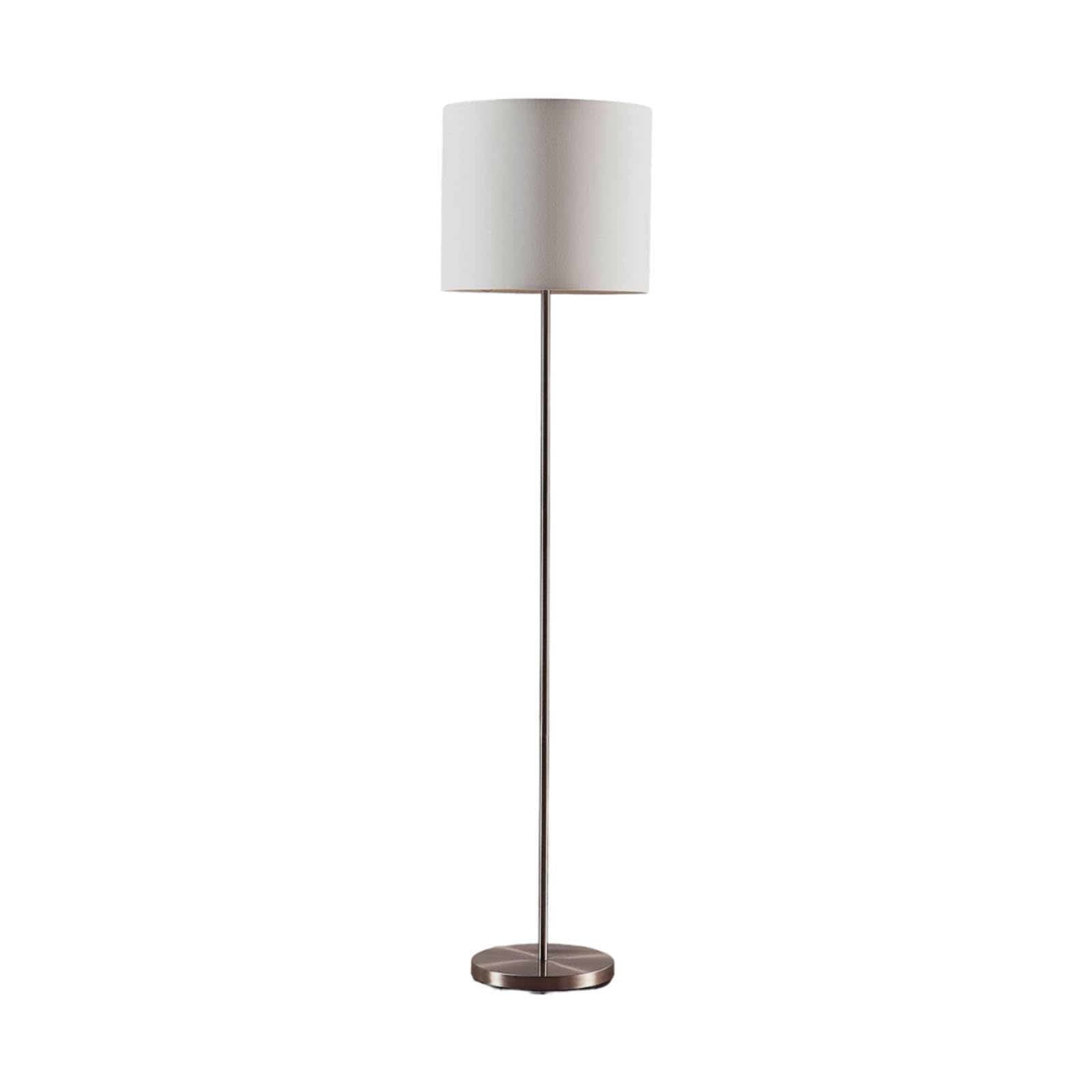 Lindby Parsa Floor Lamp, White, Textile, Height 167 Cm, E27