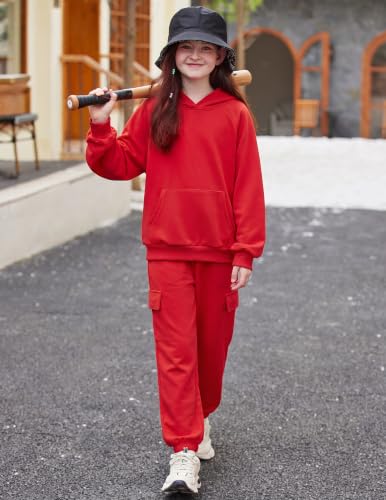 Image of Arshiner 2 Pieces Girls Outfits Fall Sweatsuits Sweatshirts and Sweatpants