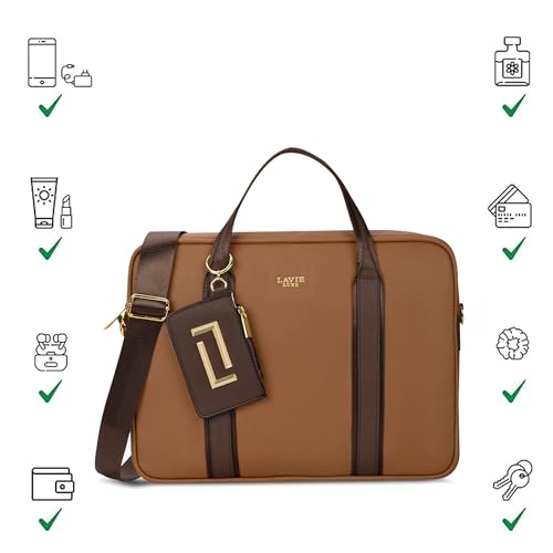 Image of Lavie Luxe Women's Delicaff 1C Laptop Handbag for Women | Fits upto 14 inch Laptop | Laptop Bag for Work | Ladies purse | Stylish Shoulder Bag | Gift for Women