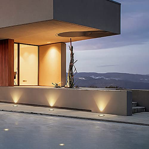 3W Led Low Voltage Landscape Lighting With Wire Connectors,Led Well Lights,12V In Ground Lights And Landscape Lights Ip67 Waterproof For Garden, Driveway, Deck,Tree Up Lights( Warm White 12 Pack) #TOP5