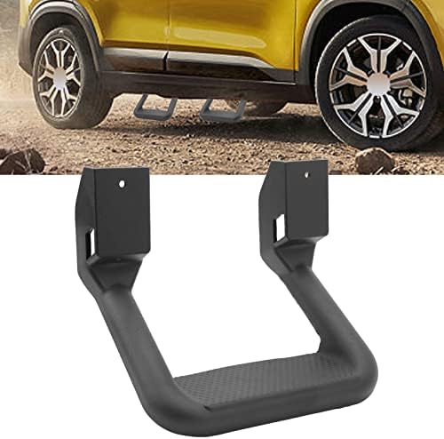 Truck Side Step Set Black Powder Coated Cast Aluminum Rugged Anti Slip Step Pad Universal Fit Replacement Compatible with Chevy