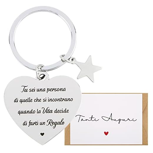 Portachiavi Idee Regalo Amica Speciale Compleanno Portachiavi Regalo Collega Regalo Migliore Amica Portachiavi Motivazionali Cuore Amicizia Regalo Maestra Donna Uomo Natale -Incisione FRONTE RETRO