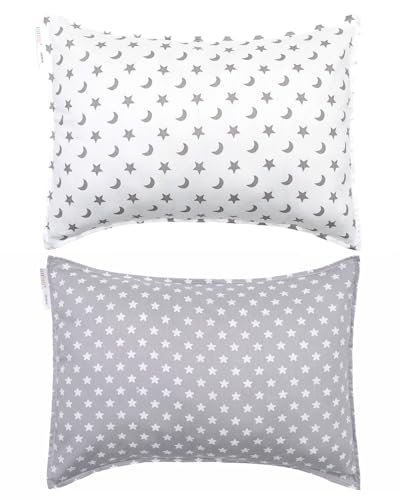 ALVABABY Toddler Pillowcases, Fits 13 x 18,12x 16 Kids Pillow 2 Pack Cotton Baby Pillow Cover,Envelope Kids Pillowcases for Boys Girls 2FTP16-AU