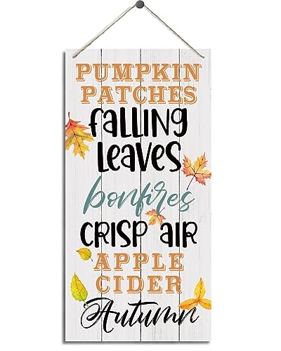 Fall Decor, Decorative Wood Hanging Wood Plaque, Wooden Wall Art Decor, Autumn List...