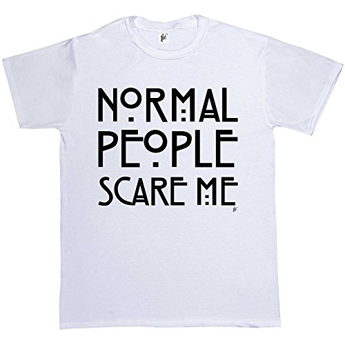 Image of Fancy A Snuggle Normal People Scare Me American Horror Story Mens T-Shirt Medium White