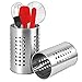 2 pezzi Portautensili da Cucina in Acciaio Inox Organizer da Utensili e Posate Cucina Porta Posate Cucina per Tenere in Ordine Cassetti e Piani di Lavoro, per Tutte le Cucine
