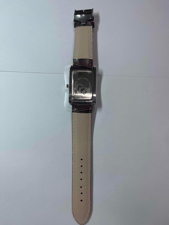 Lancardo Retro Vintage Square Quartz Analog Watch Silver Tone Case Crocodile Pattern Brown Leather Business Casual Dress Wrist Watch M-Brown image 11 of 14 B01I9KCN0C