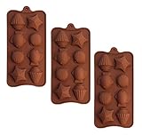 SET OF 3 X Sea Shells star fish Ice Cube Chocolate Soap Tray Mold Silicone Party maker (Ships From USA)