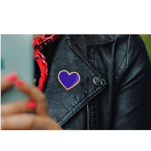Image of 12 /25 /50 /100Pcs Multicolor Heart Love Lapel Pins Bulk - Metal Heart Health Brooch Badge For Men Women Clothes Bags Hats