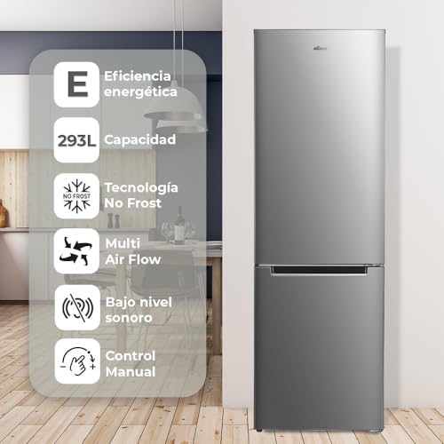 Miniatura 3 de Nilson Frigorífico Combi 2 Puertas Inox Nc185600enfx. Capacidad 293 Litros, No Frost, Multi Airflow, Puerta Reversible, Bajo Nivel Sonoro, Eficiencia Energética Clase E