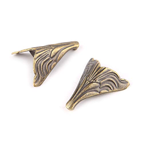 Image of 8PCS 20x26mm Antique Corner Protectors Bronze Tone For Case Box Corners