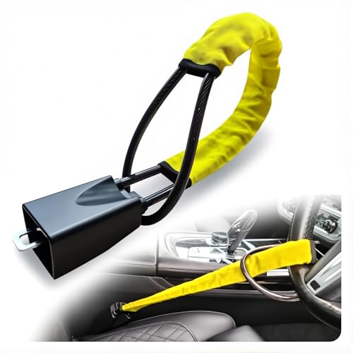 Bloccasterzo, per Smart 451 453 Fortwo Forfour Antifurto Auto, Bloccasterzo Auto, Testa in Metallo Lunghezza Regolabile Doppio Dispositivo Antifurto per Auto