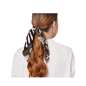 Women Hair Ribbon Scrunchies Ties Satin Floral Scarf Chiffon Hair Bands Ponytail Holders Scrunchy Girls Elastic Bow Accessories Rubber Band (Pack of 6,Multicolor, Design & Color May Vary) 5 41w7LSZ95pL. SL500 . SS300