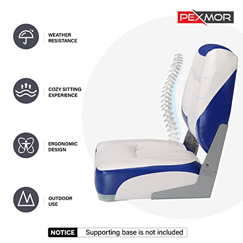 image for PEXMOR Boat Seats Low/High Back, Folding Boat Seat Included, Fold-Down