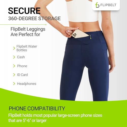 FlipBelt Level Terrain Crops pantalon de compression extensible avec ceinture