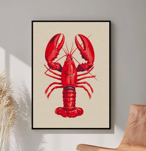 Tableau mural d'été homard rouge pour réveiller les murs blancs de la cuisine