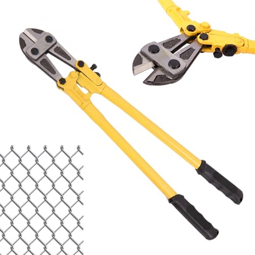 PRITOK 350mm Coupe-boulons robuste : Coupe-fil en acier au carbone avec manche en plastique, diamètre de coupe 5mm. Coupe-boulons pour couper les clôtures,...