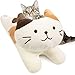 ARELUX 50,5 cm morbido gatto grande che dorme cuscini in peluche, gattino di peluche, cuscini per bambini compleanno, San Valentino, Natale
