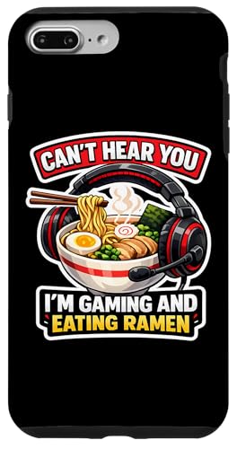 Can't Hear You I'm Gaming And Eating ���[���� �k�[�h�� �Q�[�}�[ �y���� �X�}�z�P�[�X iPhone 7 Plus/8 Plus �p