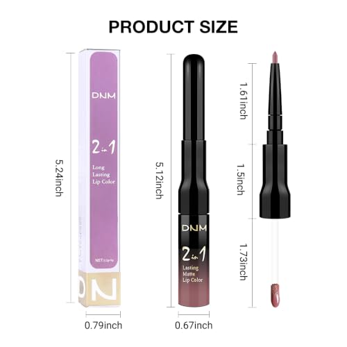 Image of evpct 1Pcs Mauve Pink Matte Lip Liner Stain Liquid Lipstick Makeup Set for Women, Lip Stick Liner Combo Long Lasting Waterproof Lipsticks labiales matte mate larga duracion Long Wear 24 hour Lipstick