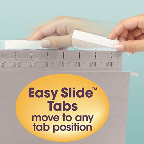 Smead-TUFF-Hanging-File-Folder-with-Easy-Slide-Tab-13-Cut-Sliding-Tab-Legal-Size-Steel-Gray-18-per-Box-64093-Rod-Color-May-Vary