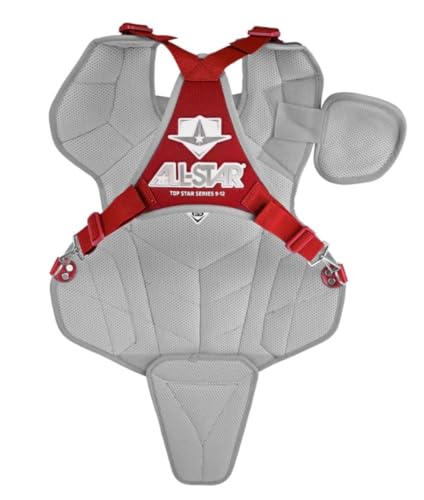 All-Star Top Star Series Baseball Catching Equipment Kit, Meets NOCSAE Standard - Ages 12 to 16, Scarlet Red