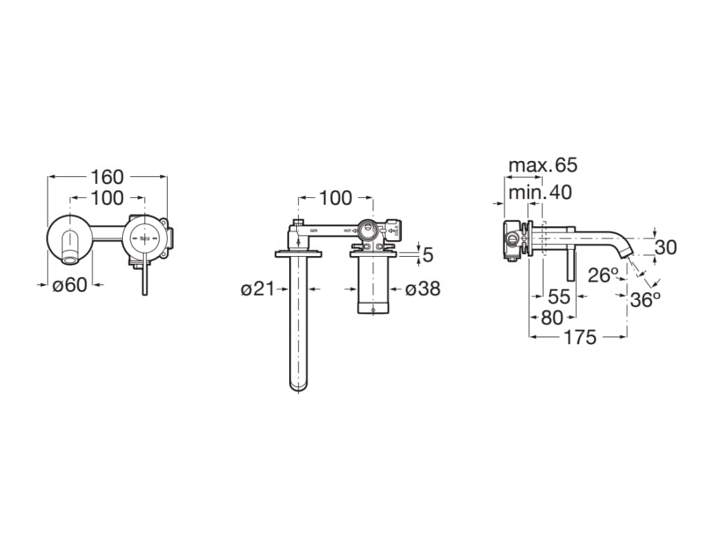 ROCA ONA BUILT-IN BASIN MIXER NEMA marca