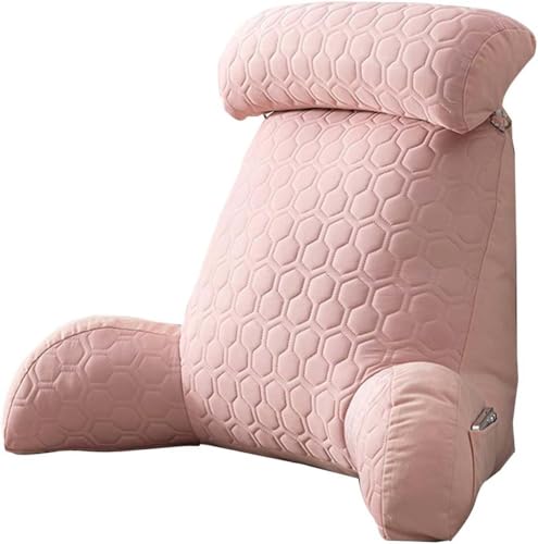 Coussin de lecture avec tour de cou amovible et poches latérales pour lit