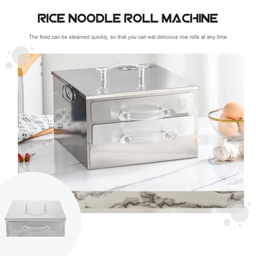 NUOBESTY Small Household Type Rice Noodle Steamer Kitchen Gadget Stainless Steel High Temperature Resistant Vermicelli Roll Cooker for Family and Restaurant Use - Image 8