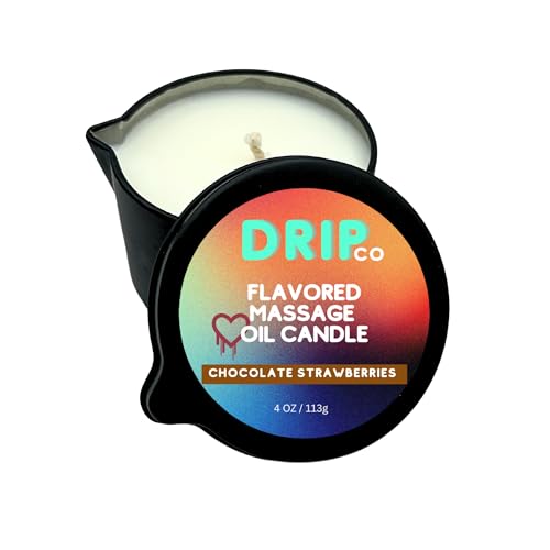 Massage Candle Chocolate Strawberry 4 oz, Couples Toys or Couples Gift
