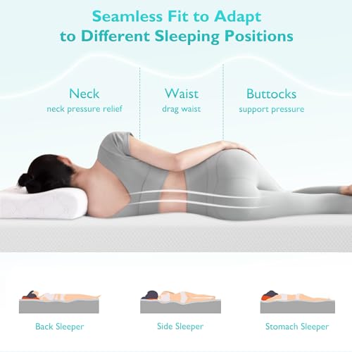 Image of FDW | 10 Inch Twin XL Mattress | Medium Firm | Gel Memory Foam Mattress | White | Bed in a Box, CertiPUR-US Certified | Pressure Relief, Cooling Ventilated Foam | Washable Removable Cover