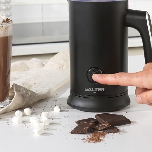 Salter Chocolatier Hot Chocolate Maker - 4-in-1 Electric Milk Frother, Cordless Hot & Cold Milk Foamer 115ml, One Cup 240ml Milk Steamer Heater, LED Control Panel, for Coffee, Cappuccino, Latte, 500W - Image 4
