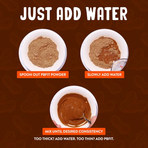 Image of PBfit 24 Ounce Peanut Butter Powder Chocolate Flavor, Cocoa Powdered Peanut Butter Spread From Real Roasted Peanuts and Cocoa, 6g of Protein 7% DV, Gluten-Free, 70 calories, 88% less fat (Pack of 1)