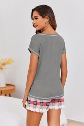 Image of Ekouaer Womens Pajama Sets 2 Piece Pjs Short Sleeve Top and Shorts