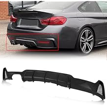 Carbon Fiber Look Rear Bumper Diffuser Lip Compatible with 2014-2020 BMW F32 F33 F36 Carbon Fiber Color M Sport