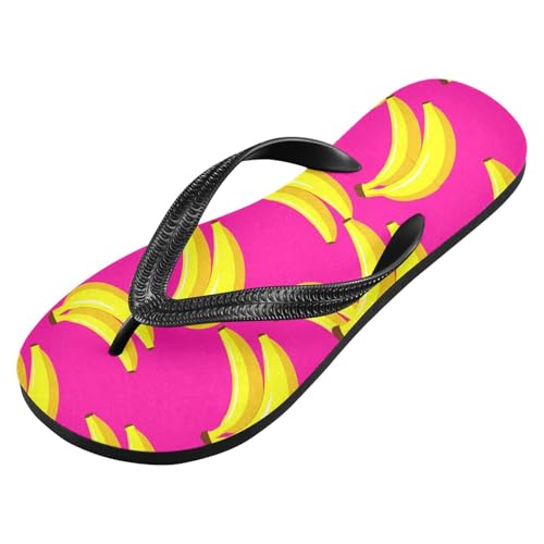 Banana Fruit Pink Flip Flops for Beach Thong Sandals Anti-slip Lightweight Shower Shoes for Summer Outdoor Travel2