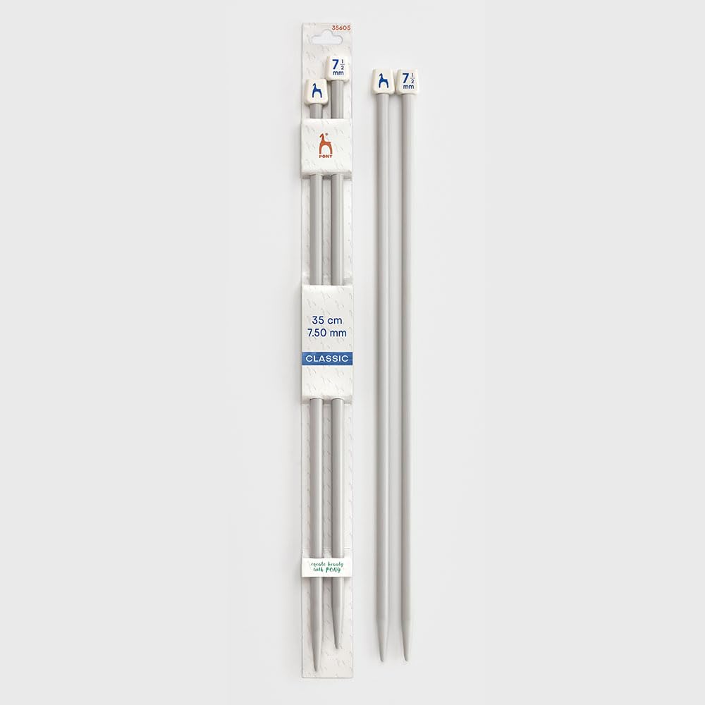 Pony Needles, Grey, 35cm, 7.5mm
