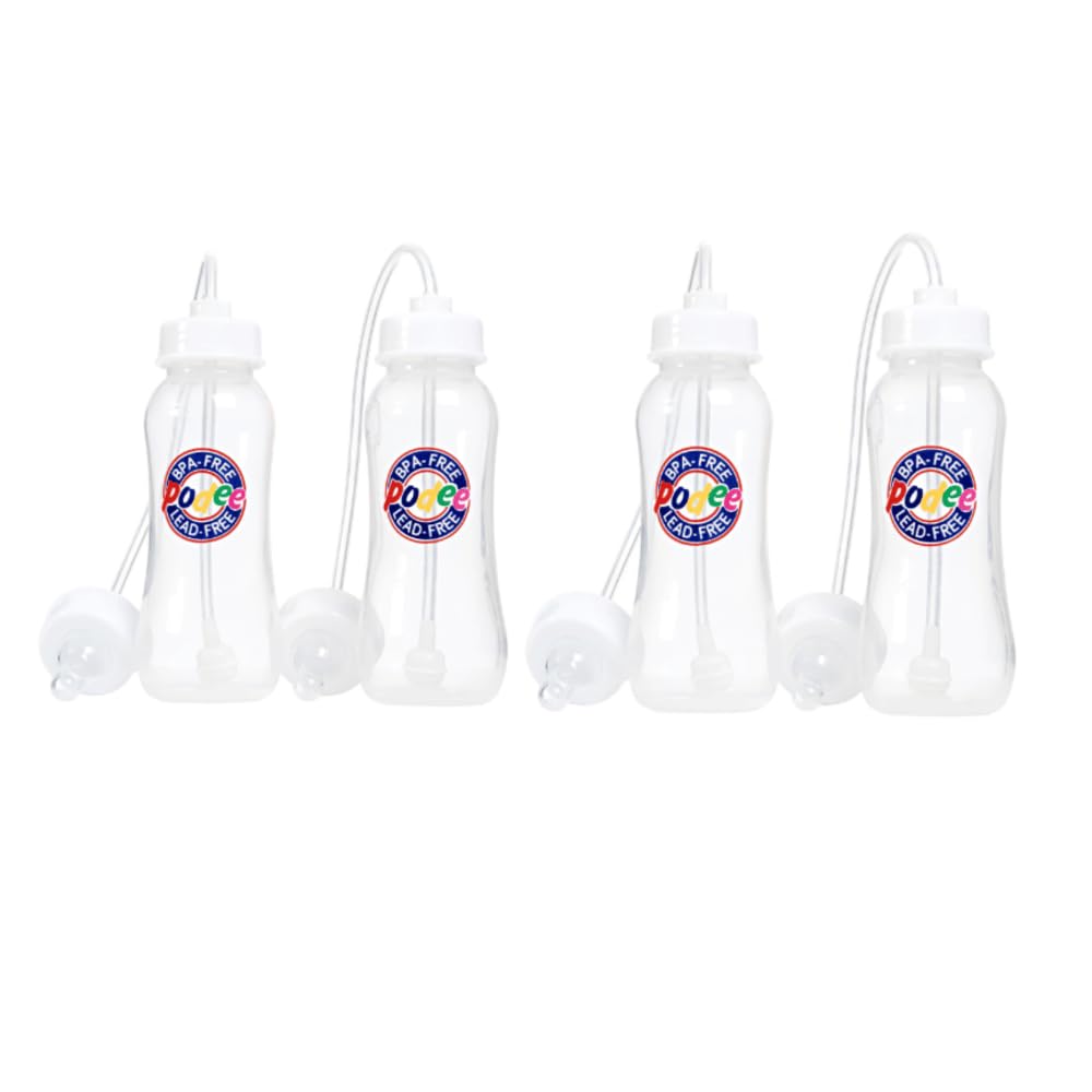 Hands-Free Baby BottleAnti-Colic Baby Bottle System 9 oz (4 Pack - Podee Classic)