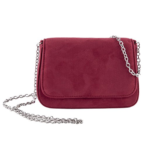 Sac d'embrayage Eugenia Rouge en faux cuir premium finition haute couture