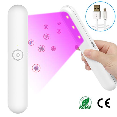 Victostar Stérilisateur Lampe de Désinfectant UV Portable avec 3 perles Lampe UVC Germicide Lampe USB Chargé Lumière de Stérilisation pour Accueil Hôtel École Bureau