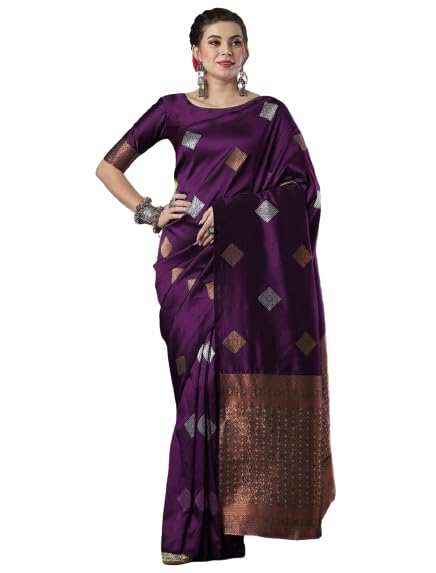 Image of Flosive Women's Fabulous Mix Color Kanjivaram Sona Chandi Silk Saree