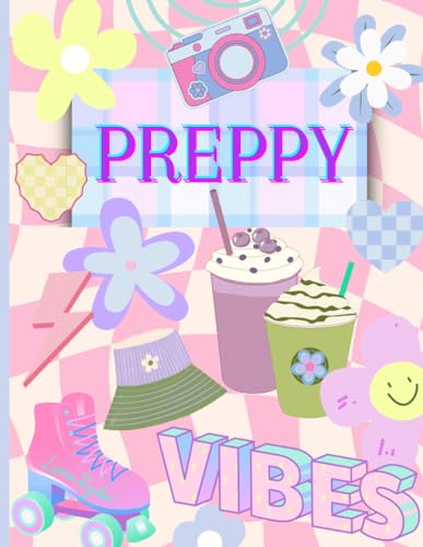 Preppy Coloring Book: Cute Aesthetic Stuff & Trendy Things to Color for Teens & Young Adults Wall Art College Dorm image 2
