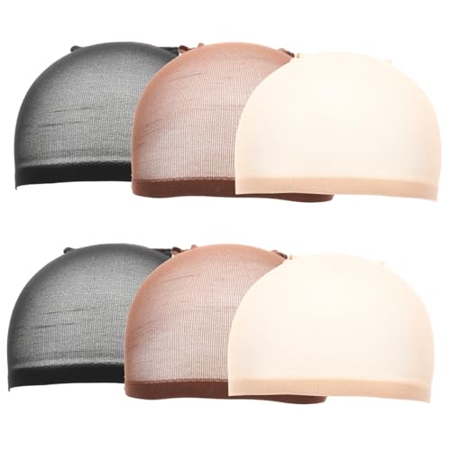 BESTYASH 6pcs Wig Caps for Women Comfortable Stretchable Mesh Wig Nets Lightweight Hair Net for Easy Use Cleaning for All Occasions