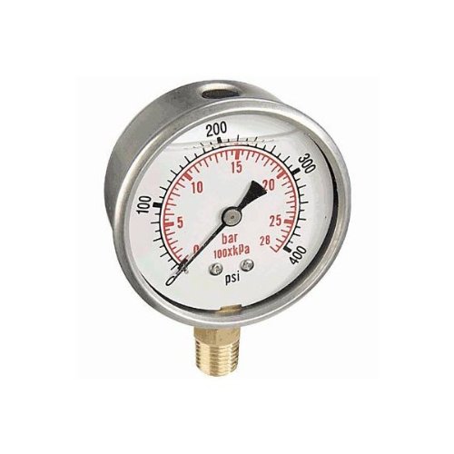 2 1/2in. Stainless Steel Glycerin Gauge - 0-3,000 PSI