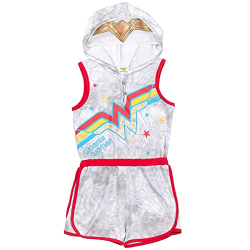 Warner Bros. Dc Comics Justice League Wonder Woman Toddler Girls Hooded Sleeveless Romper 2T Grey #TOP20