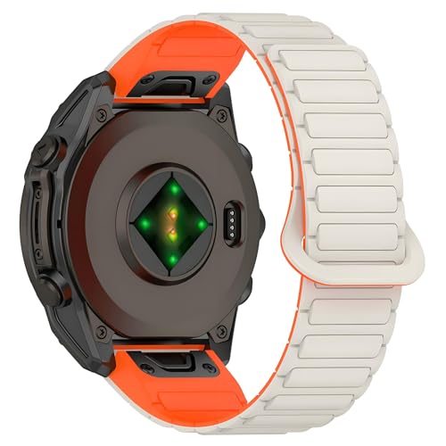 [Tyqzor] for Garmin �o���h 20/22/26mm �}�O�l�b�g�� �V���R���Afor garmin quickfit �}�O�l�b�g �����x���g �_�炩�� �����ȒP �ʋC�� �X�|�[�c �X�g���b�v for Fenix/Approach/Insti